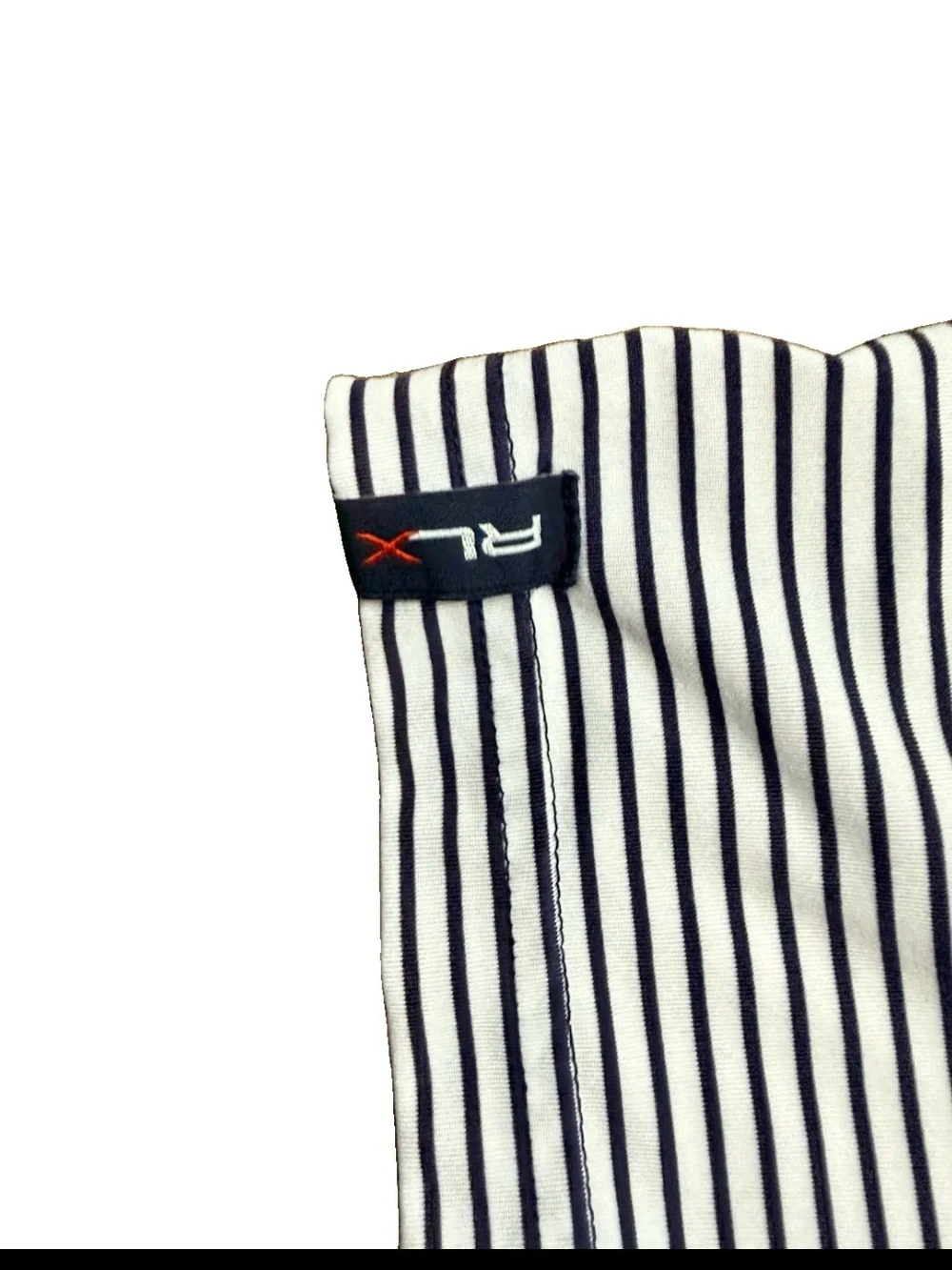 RLX RALPH LAUREN x THE MEMORIAL TOURNAMENT men’s golfpolo navy/white stripe sz m